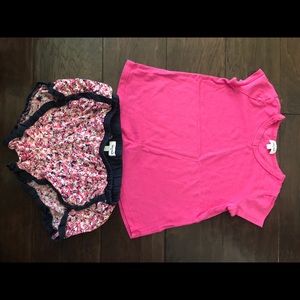 Splendid 4t Girls Pink Top Floral Shorts Set